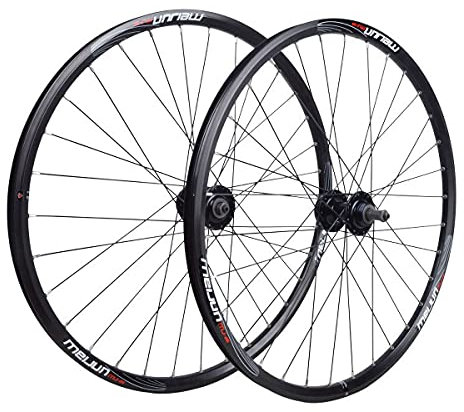 LSRRYD Fahrrad Laufradsatz WTB Rim 20/26 Hohlkammerfelge,Fahrrad Laufradsatz,QR Abgedichtetes Lager Scheibenbremse Freilauf,6/7/8/9 Geschwindigkeit 32H (Color : Black, Size : 20)