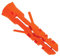 8x40mm Tasselli per Viti (100 pcs.) Fissaggi in Nylon Rawl, Tappi di Espansione, Raccordo di Ancoraggio Plastica per 4,5–6mm Diametro Vite per Cartongesso, Mattoni, Cemento e Pietra (Arancia)