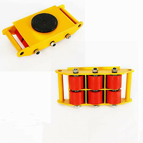 8T Transportrollen Panzerrollen Dolly Skate Roller Machinery Mover Schwerlast Transportfahrwerk 360-Grad-Drehung