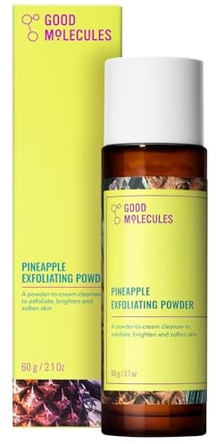 Good Molecules Pineapple Exfoliating Powder - Exfoliating Face Scrub with Natural Enzymes, Gentle Alcohol-Free Facial Cleanser, Skin Care for Face