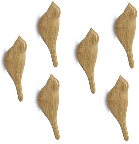 95Street Holz Haken, Vogel Kleiderhaken, Wand Haken, Holzhaken für Mäntel, Mützen, Schals, Jacken, Kleidung und Kopfhörer im Schlafzimmer, Wohnzimmer, Flur