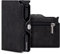BEWMER Porte-cartes de crédit 1 écran | Portefeuille Slim pour homme et femme | Porte-cartes et documents avec protection RFID et pince à billets en fibre de carbone, Noir liège, Con Zip, Minimalist