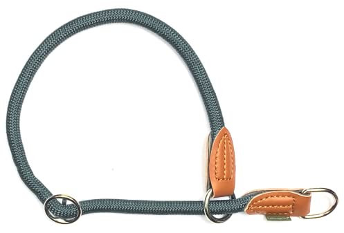 Leisegrün Hundehalsband Paracord verstellbar | Halsband für Hunde aus Nylon | Modell Devon | Blau | Größe: M