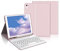 IVEOPPE iPad Tastatur Mit Hülle für 9./8./7. Generation, 10.2 Air 3 und Pro 10.5 - Magnetisch Abnehmbar, QWERTZ, Rosa Gold