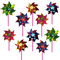 Moulins à Vent en Plastique 100 Pièces Moulin à Vent Arc en Ciel Coloré DIY Moulins à Vent de Pelouse Decoration Exterieur pour Le Jardin, La Pelouse, La Cour, Les Fêtes