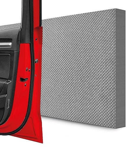 STRACKS® Lot de 4 protections murales de garage - 40 x 20 x 2 cm - Extra épaisses - Pour votre voiture et le mur de garage - Protection autocollante des bords de porte - Lot de 4 carreaux gris