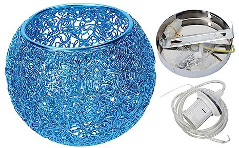 OSALADI 1stk Leuchter -rattan-lampe Moderne Kugellampen Bauernhaus Deckenlampe Einbauleuchte Deckenleuchte Aus Draht Künstlerische Hängelampe Schmiedeeisen Balkenlicht Romantisch