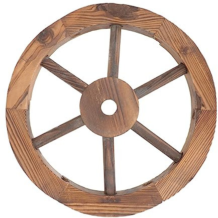 Artibetter Rad Dekoration Dekoratives Wagenrad Süßigkeitenwagen Antike Wagenräder Wagenrad Dekor Rustikales Wagenrad Wagenräder Für Die Außendekoration 3D Wandtattoos Massivholz Hölzern
