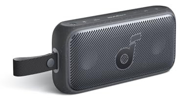 soundcore Motion 300 Hi-Res Bluetooth Lautsprecher mit BassUp, Lautsprecher Boxen Bluetooth mit SmartTune-Technologie, 30W Stereo, Abnehmbarem Gurt, IPX7 Wasserschutz(Generalüberholt)