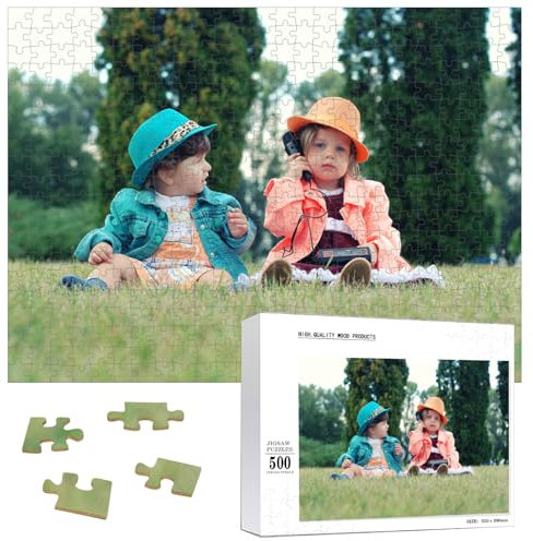 Personalised Jigsaw Puzzle,Wooden Custom Puzzle from Photo Custom Picture 300,500,1000 Pieces for Adult Kids Teens Family, Wedding, Graduation, Gift (500 Pieces)