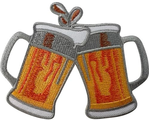 Besticktes Abzeichen für Biergläser, zum Aufbügeln oder Aufnähen, Motiv: Lager Ale Bar