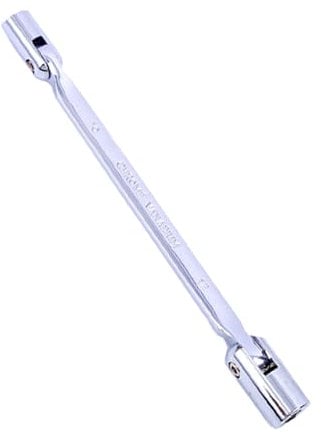 Vokenforu Double End Socket Wrench, 1 Pcs Flex-Head Ratchet Spanners, Chrome Vanadium Steel, Combination Wrench, Metric Hex Spanner,10mm x 12mm