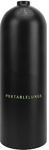 Generic Tauchflasche, Luftfahrt-Aluminium-Tauchflasche, Tauchausrüstung, 3-lagige Filtration, Sicherer, Verstellbarer, Hochdruck-Gasspeicher mit Brille Zum Schwimmen (Black), Genericx6zut2g40h-11