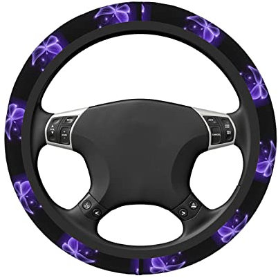 Zltegako Lenkradbezug, Lila Schmetterling Auto Lenkradbezug für Männer und Frauen