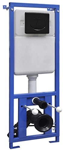 Rantry Concealed High Cistern, Water-Saving Wall-Hung Toilet Tank, 11 L Capacity, 41x14x(110-125) cm, Dual Flush System, Height Adjustable Steel Frame, HDPE Water Tank for Modern Bathrooms