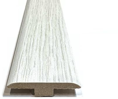 Miami White Oak Laminate & Wood Flooring Section Transition Bar MDF Threshold Strip T Bar Profile Door Strip Moulding Oak Trim (1, 2400mm (7ft 9))