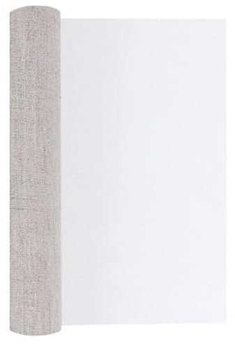 Un rouleau de toile en lin de 5 m - Grande toile tendue - Fournitures pour artistes - Convient à tous les types de peintures - Meilleure adhérence (largeur 48 cm)