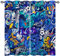 ANHOPE Graffiti Fußball Auto Gamepad Vorhänge mit Ösen Kinder Jungen Mädchen Gardinen Blickdichte Thermo Vorhang Blackout Curtain Schlafzimmer Wohnzimmer Verdunklungsvorhänge 2er Set H 160 x B 132 cm