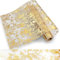Tischläufer Gold,Wiederverwendbar Tischband für Hochzeitsgeburtstagsfeiern oder Festival Neujahr Ostern,Metallic Glitzernde Dekoration mit Goldfolie Geeignet(5m)