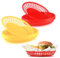 JJWNMLL cestino per patatine fritte 16pezzi,cestini per alimenti pane in plastica riutilizzabile,per panini hamburger,patatine,caramelle,festa di compleanno per bambini,picnic,BBQ (rosso+giallo)