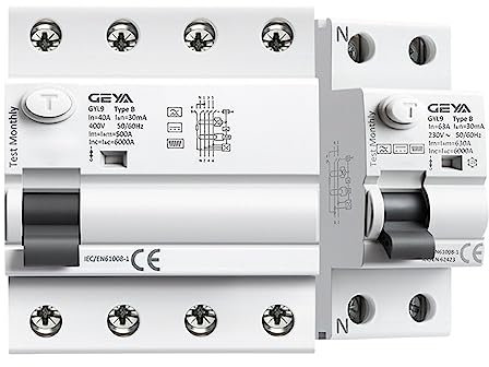 EMVIXTGLK GYL9 Magnetico Tipo B Interruttore differenziale differenziale DC ELCB 2P 4P 40A 63A 30mA 100mA 300mA Tipo B Dispersione RCD 6KA(63A 300mA,2 Pole)