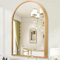 HLFMVWE Large Arched Wall-Mounted Mirror Gold Arch Mirror Aluminum Alloy Frame Bathroom Mirror for Vanity Living Room, Bedroom, and Entryway 50 x 40cm