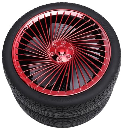 Brrnoo Ventilador de Enfriamiento de Mesa Ventilador de Neumáticos Ventilador USB Ventilador de Mesa Mini Ventilador de Llantas 3 Velocidades de Viento Vintage Night Light Recargable