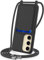 xinyunew Coque pour Samsung Galaxy S24 avec Cordon, Etui avec Collier - Tour de Cou Lanière en Corde - Silicone Housse avec Réglable Chaine pour Samsung Galaxy S24,Bandouliere,Porte Cartes-Noir