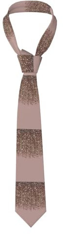 HYUNDP Taupe Blush Pink Rose Bronze Gold Glitter Glam,Mens Ties Neckties Polyester Novelty Skinny Tie For Wedding Party