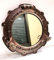 Espejo redondo pesado de 15 pulgadas para ventana de barco, barco, espejo decorativo de pared (marrón antiguo)
