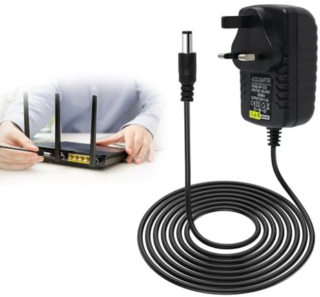12V 3A Power Adapter UK Plug AC 100-240V to DC 12V Converter for LED Strip Lights, CCTV Cameras, Routers, ADSL Modems, Bluetooth Speakers and More 5.5mm x 2.1mm Jack Wall Charger for Home & Office Use