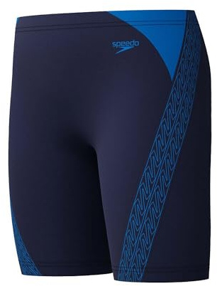Speedo Boys HyperBoom Splice Jammer Swim Trunks Swimmers Blue Size 7-8 Years