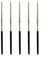 Lot de 5 limes aiguilles diamant rondes avec poignée antidérapante pour travaux manuels et réparation, 140 mm de long (noir)