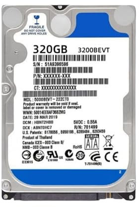 JXCHSWOU Disco Duro Externo for portátil de 2,5 SATA, Interno, de Aluminio, Delgado, 160 GB, 250 GB, 320 GB y 500 GB