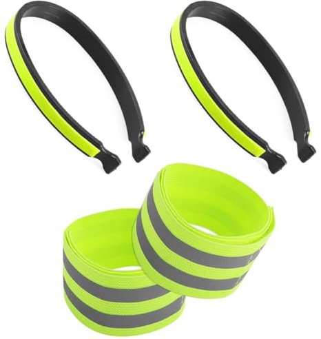 2 Paires Pince Pantalon Velo, Pinces à Vélo Réfléchissantes, Universel ABS Sangle Cheville Reflechissante Velo, Clip de Pantalon Réfléchissant de Vélo pour Pantalon de Protection