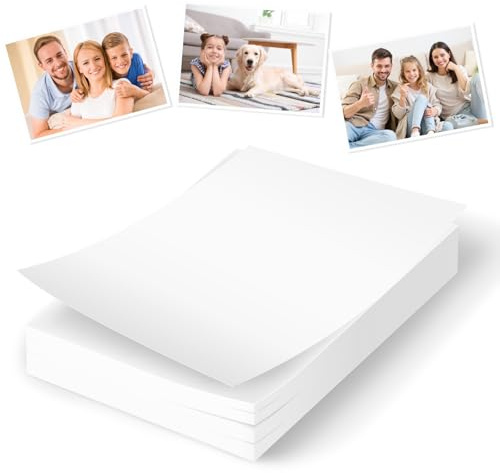 50 fogli di carta da stampa lucida A4, 21 x 29,7 cm, 200 g/m², ad asciugatura rapida, impermeabile, carta fotografica a4 lucida, adatta per stampanti a getto d'inchiostro
