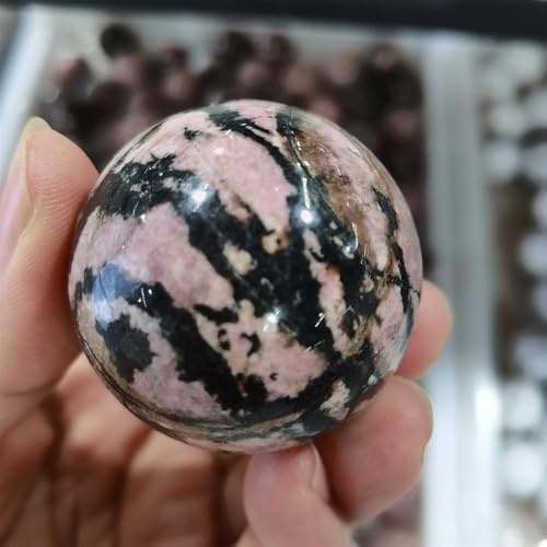XTVVTODJXT Stone Stone red Aluminum Stone Ball Crystal Ball Crafts Minerals(Rhododendron)
