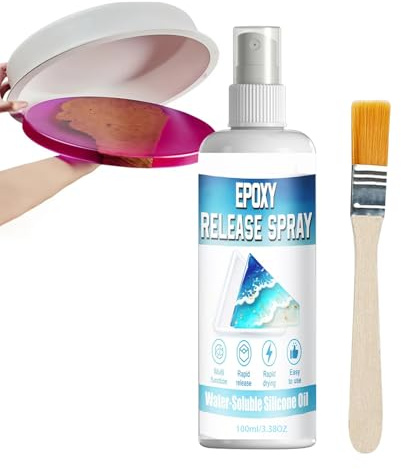 Silicone Mold Release Spray 100ml Mold Removal Lubricant | Resin Release Spray for Workshop Garage Craft Room Studio Candle Soap Making Concrete Plaster Casting Home