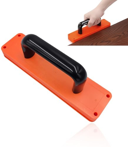 Tapping Block for Vinyl Plank Flooring, 23.5x6.1cm Floor Installation Tool with Handle Anti Slip Laminate Flooring Tool for Installing Hardwood Laminate Orange