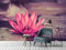 Fotomural Vinilo Pared Zen Flor de Loto efecto vintage | Fotomurales pared | Fotomural Decorativo | Vinilo Decorativo | Varias Medidas 200 x 150 cm | Decoración comedores, salones | Diseño Elegante