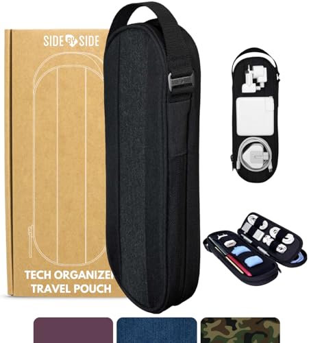 Cable Organiser Bag for Charger, Power Bank and Tech Accessories. Electronics Travel Organizer for Cord, Gadget, Laptop and Macbook Gear