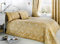 Dreams & Drapes Serene Jasmine Tagesdecke, pflegeleicht, gesteppt, 240 x 220 cm, Champagner-Gold
