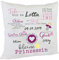 Personalisiertes Namenskissen Spruch zur Geburt oder Taufe Mädchen Kissen Geschenk Kuschelkissen Babykissen Farbe rosa