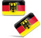 Biomar Labs® 2 x Aufkleber 3D Gel Silikon Stickers Bundesrepublik Deutschland Germany Deutsche Flagge Fahne Flag Auto Motorrad Fahrrad Fenster Tür PC Handy Tablet Laptop F 34