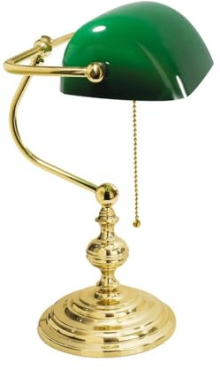 Tischlampe Messing poliert ministerial 40 cm