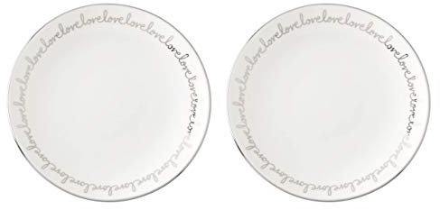 Kate Spade 885965 New York Key Court Love Lot de 2 boîtes à clés, Porcelaine, n/a, n/a