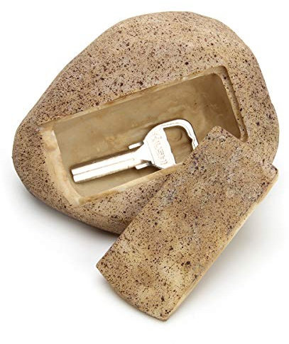 WIWAPLEX LÓVFEIFAN Faux Rock Key Hider, Garden Key Hider Outdoor, verstecken Sie einen Schlüssel in Sichtweite in einem echt aussehenden Fels/Stein, sicher für den Garten oder Hof im Freien