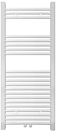 S SIENOC radiador de baño 500 x 1150 mm Blanco conexión central radiador calentador de toallas secador de toallas