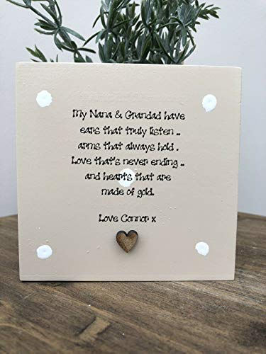 shabby chic personalised ltd GRANDPARENTS Special Flower/Plant pot ~ Nanna Nanny Grandad Grandma Nan ANY NAMES