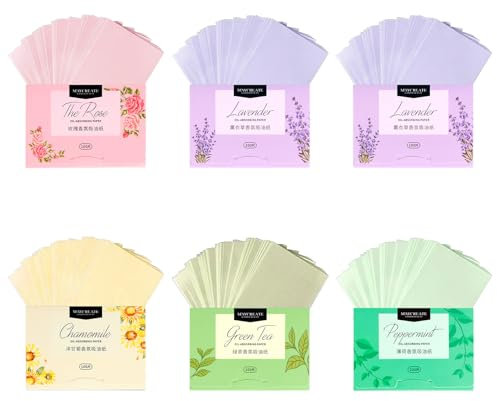 Gesicht Blotting-Papiere 600 Stücke Ölabsorbierende Blätter Frau Oil Control Paper für Make-up, fettige Hautpflege,Fitnessstudio Sport,Alltag